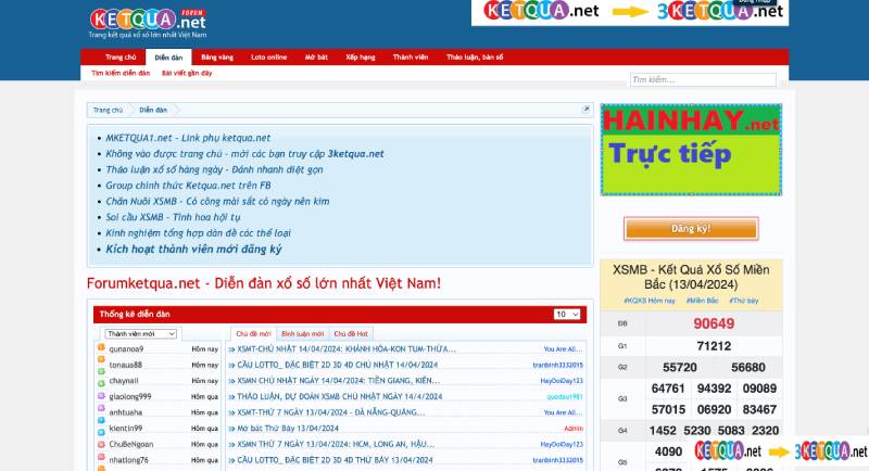 Top diễn đàn xổ số được đông đảo anh em yêu thích nhất Diễn đàn xổ số Forum kết quả